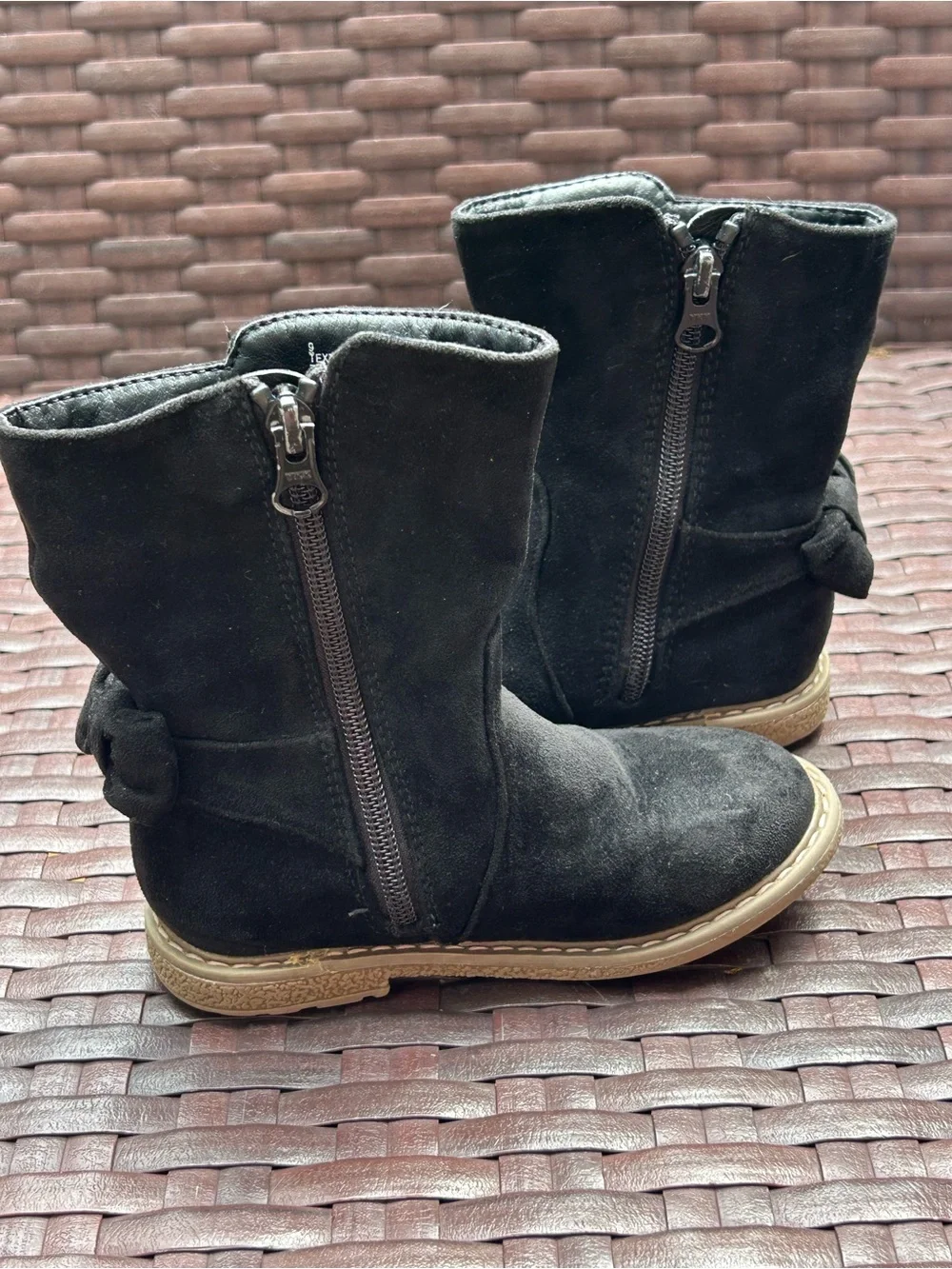 “Cat & Jack”  Toddler Girls' Black Faux Suede Hyla Riding Boots    Size 9